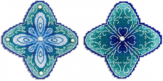 Набор для вышивания на пластиковой канве «Морозный цветок»