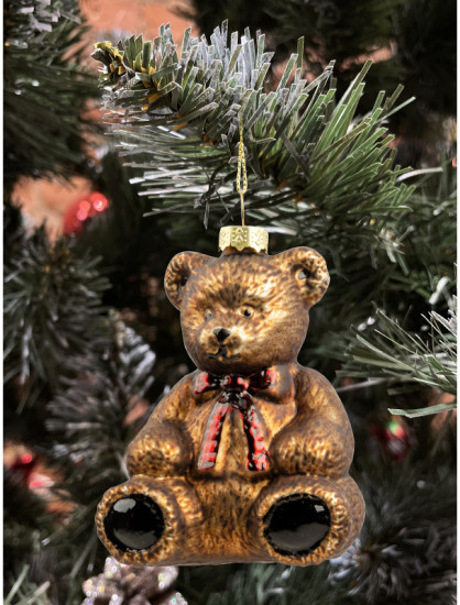 Игрушка ёлочная «Медведь с бантиком»