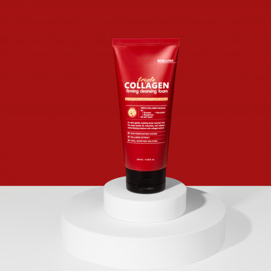 Пенка для умывания с лифтинг эффектом «Triple Collagen Firming Cleansing Foam»