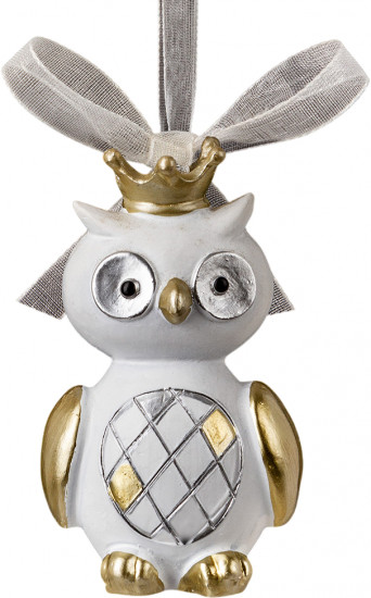 Украшение ёлочное «Королевская сова золотая»