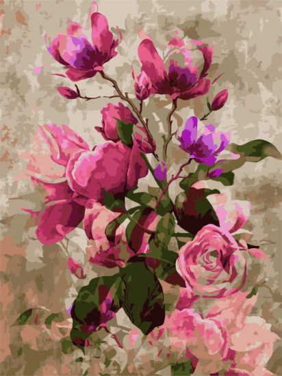 Картина по номерам «Розы»