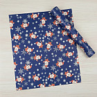 Новогодняя подарочная бумага «Дед Мороз в снежинках»