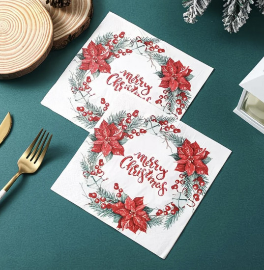 Набор салфеток бумажных новогодних