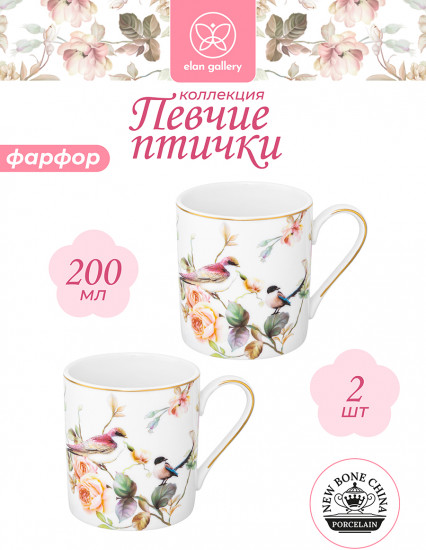 Набор кружек «Певчие птички»