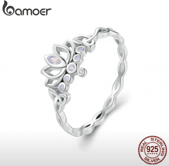 Серебряное кольцо с опалом «Лотос 17»