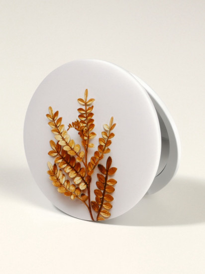 Зеркало складное с увеличением «Листья»