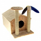 Домик-когтеточка с пальмой, цвет в ассортименте