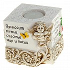 Подсвечник со свечой «Счастливый Ангел»