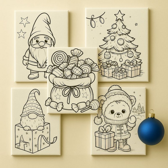 Набор раскрасок на магните «Новый год»