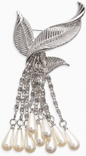 Брошь «Птица с жемчужным хвостом»