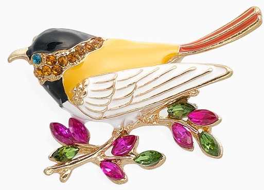 Брошь «Птичка-синичка»