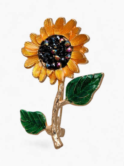 Брошь «Цветок подсолнуха»