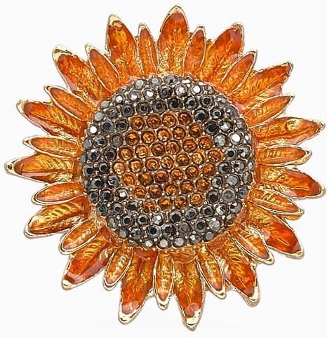 Брошь-кулон «Подсолнух»