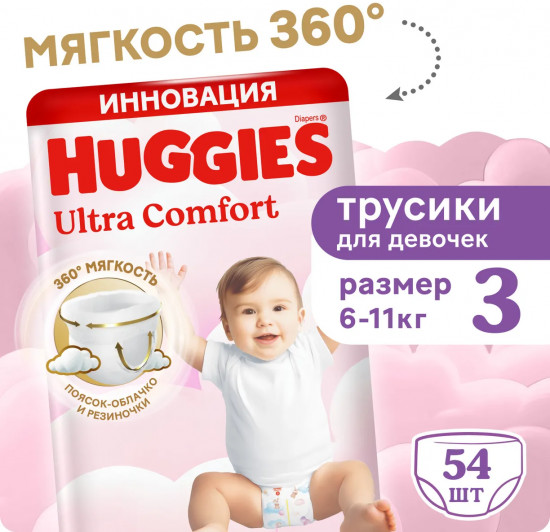 Подгузники-трусики для девочек