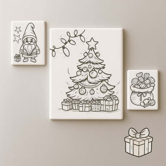 Набор раскрасок на магните «Новый год»