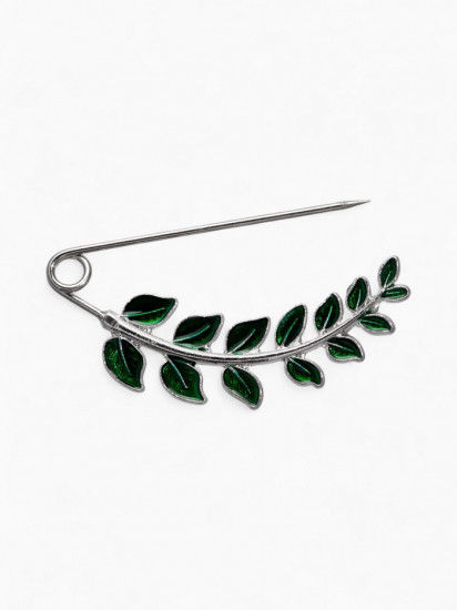 Булавка «Веточка лиственная»