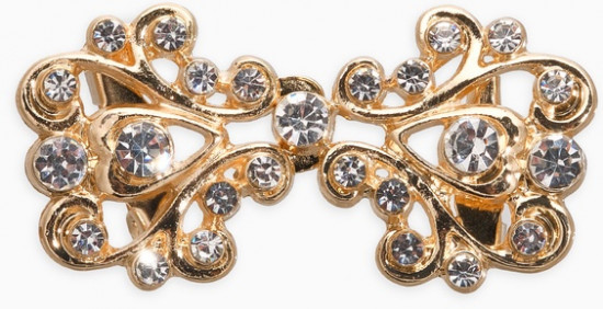 Зажим для кардигана «Ажур. Завитки»