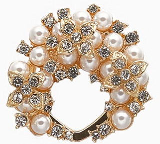 Зажим для платка «Жемчужное соцветие»