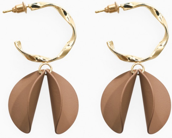 Серьги «Лепесточки на кольце»