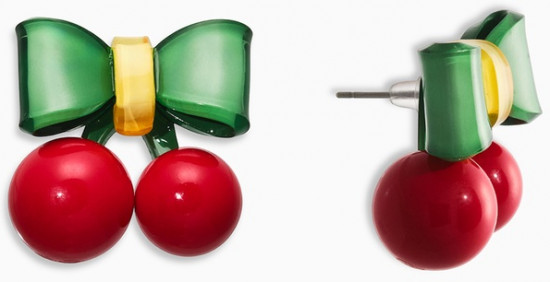 Серьги «Стильная вишня»