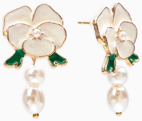 Серьги «Цветок кувшинки»