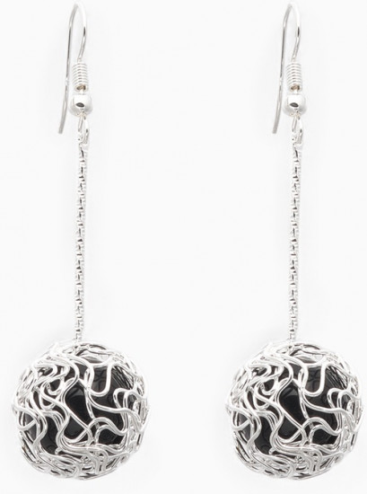 Серьги «Шар плетёный»