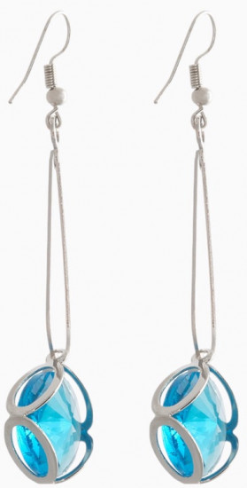 Серьги «Капля с ромбом»