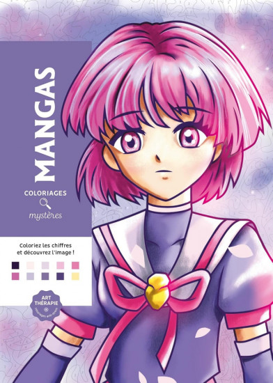Раскраска по номерам «Mangas. Coloriages mystères»