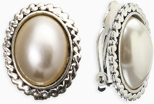 Клипсы «Жемчужный овал»