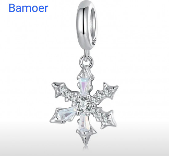 Шарм из серебра с фианитом «Зимняя сказка»