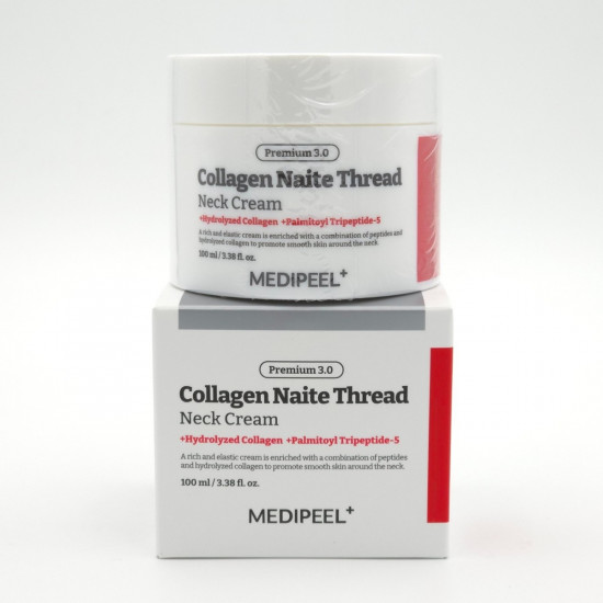 Лифтинг-крем для шеи с пептидами и коллагеном «Premium 3.0 Collagen Naite Thread Neck Cream»