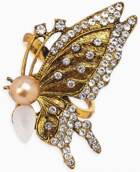 Кольцо для платка «Бабочка профиль»