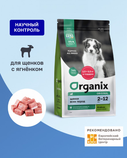 Сухой корм для щенков с ягнёнком, фруктами и овощами «Puppy Lamb»