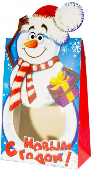 Коробка для подарков сборная «Снеговик»