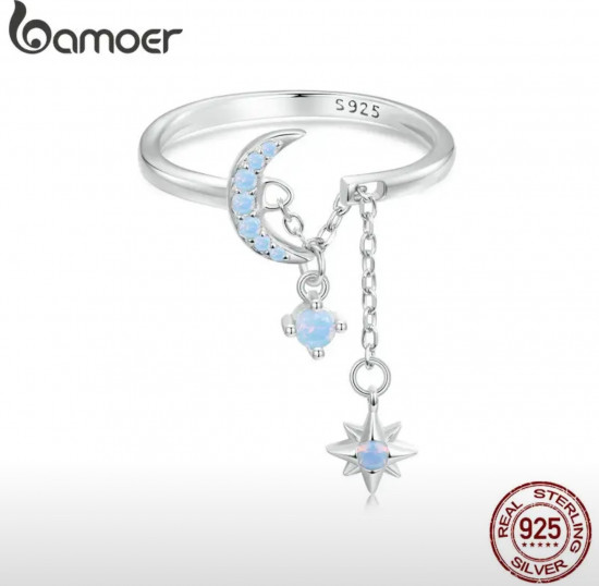 Кольцо с подвеской звёзды