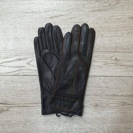 Перчатки женские «Цветная строчка»