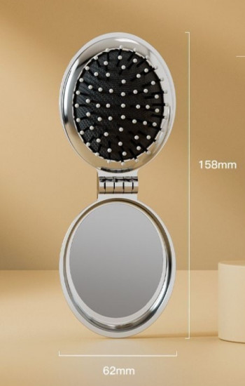 Массажная расческа с зеркалом