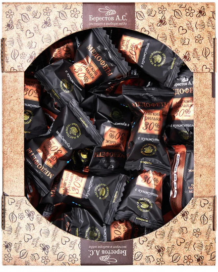 Мягкий грильяж с арахисом, семенами кунжута и подсолнечника, цукатами апельсина и медом «Медофеты»