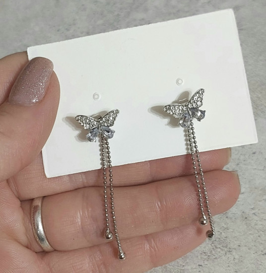 Серьги-бабочки женские