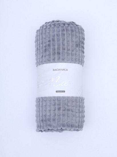 Плед флисовый гладкокрашеный «Квадраты»