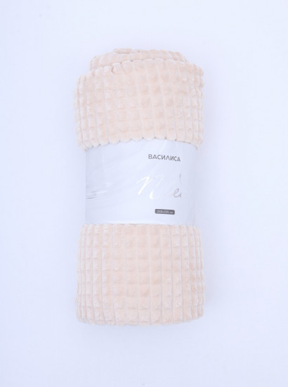 Плед флисовый гладкокрашеный «Квадраты»