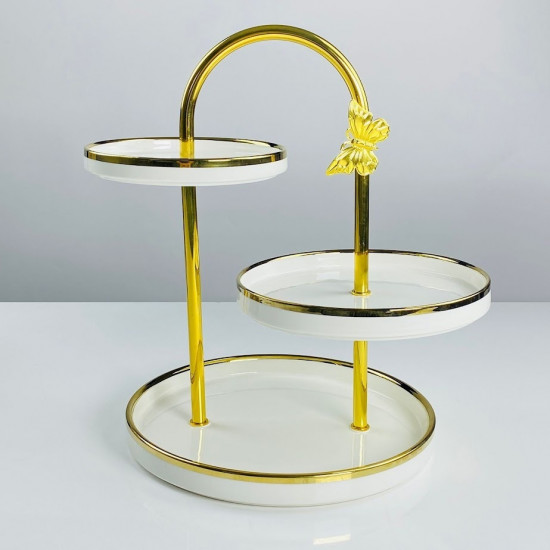 Этажерка-фруктовница трёхъярусная «Лазурит»