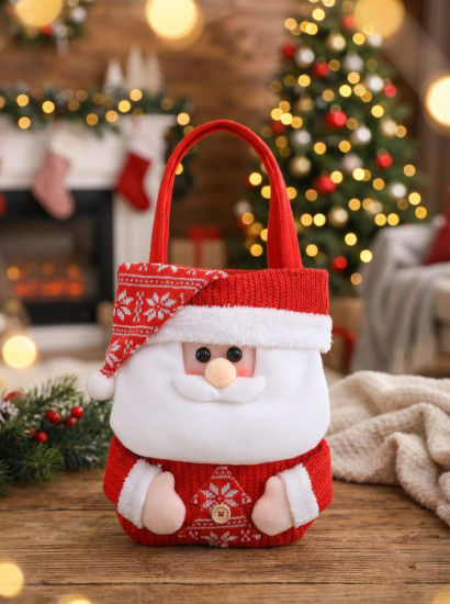 Сумка-мешок новогодняя для подарков «Дед Мороз»