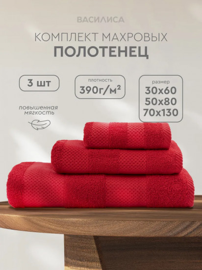 Набор полотенец махровых гладкокрашеных «Конфетти»