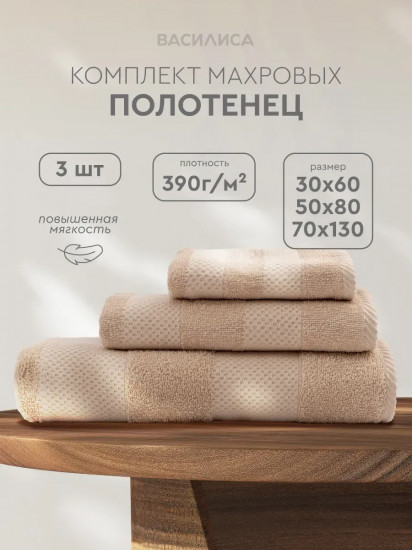 Набор полотенец махровых гладкокрашеных «Конфетти»