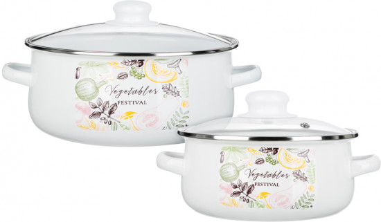Набор кастрюль с крышкой «Овощной микс»