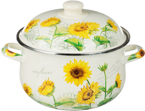 Кастрюля с крышкой «Подсолнухи»