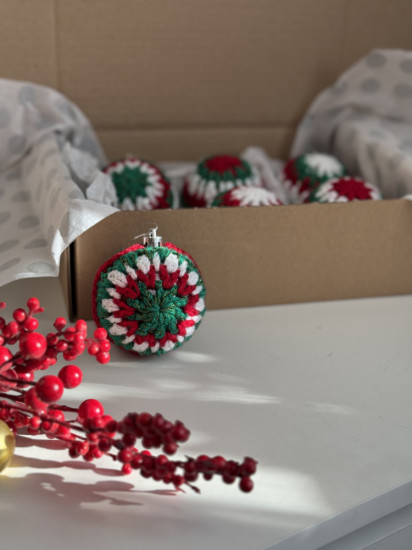 Набор елочных шаров ручной работы