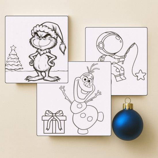 Набор раскрасок на магните «Новогодние герои»