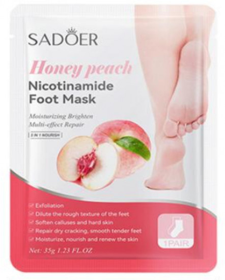 Маска для ног с ниацинамидом и экстрактом персика
